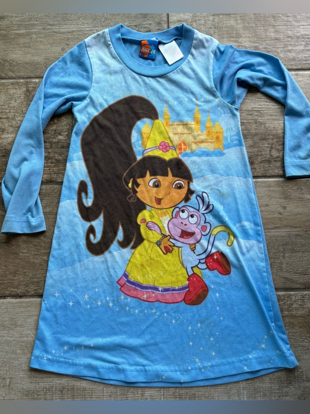 Y2K Vintage Nick Jr  Dora the Explorer blue nightgown girls size small